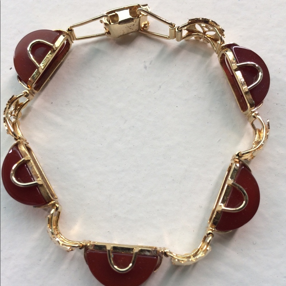 Vintage Carnelian Bracelet w/Chinese Characters